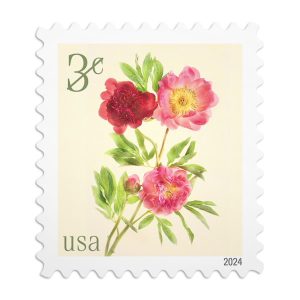 Peonies Stamps, Sheet of 20