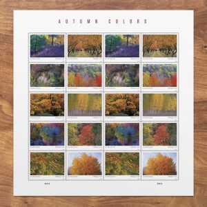 Autumn Colors Stamps, Sheet of 20