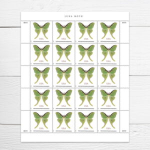 Luna Moth Stamps $1.27, Sheet of 20